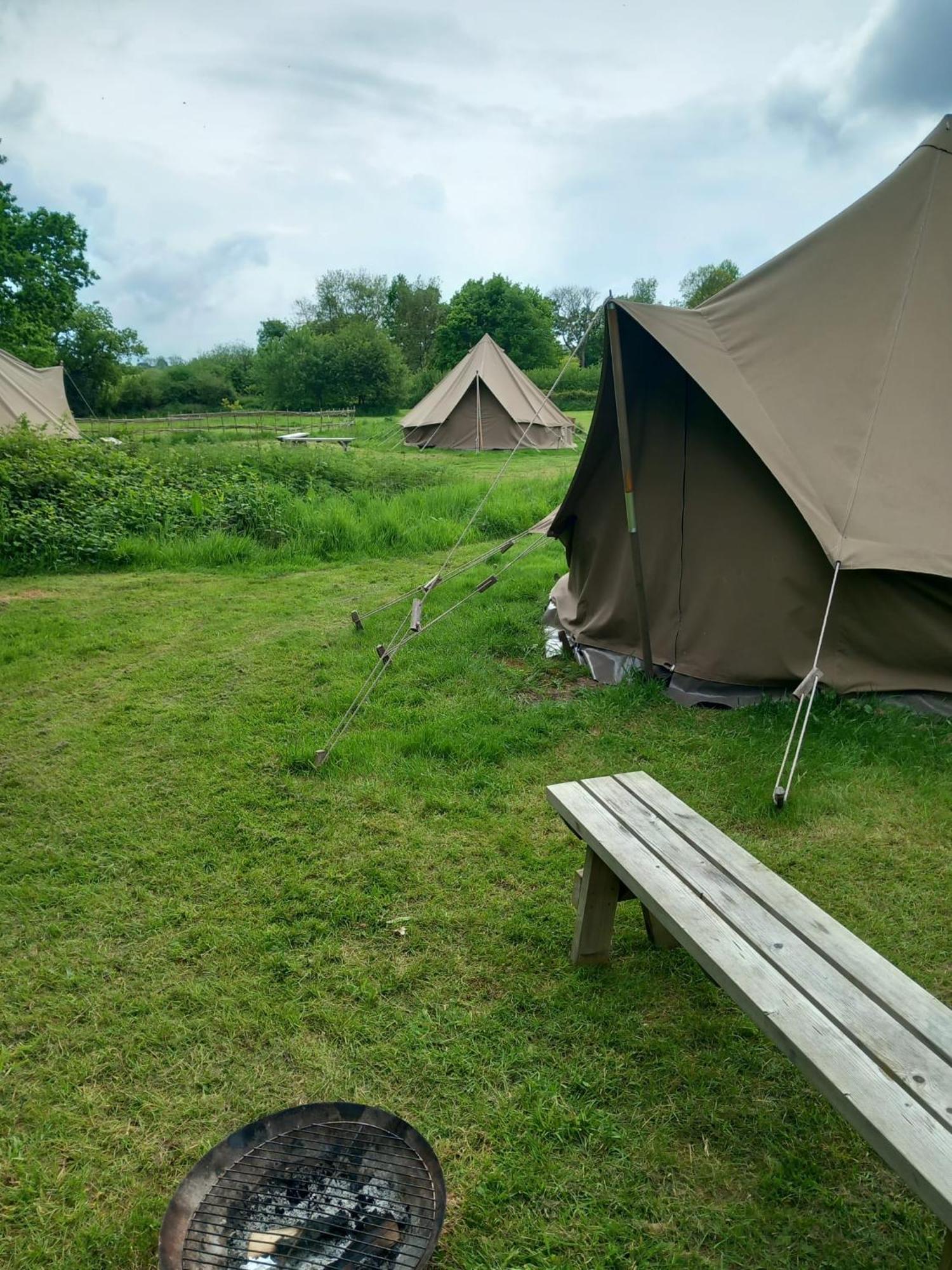 Gaggle Of Geese Pub - Shepherd Huts & Bell Tents Dorchester Bagian luar foto